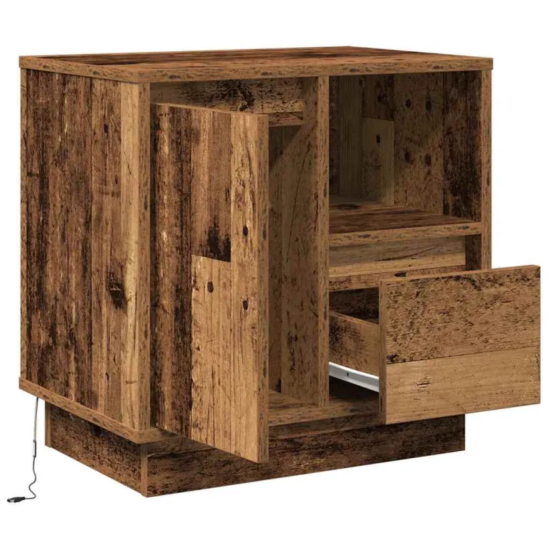 Šalia lovos spintelė 2 pcs Senas medis 50 x 34,5 x 50 cm