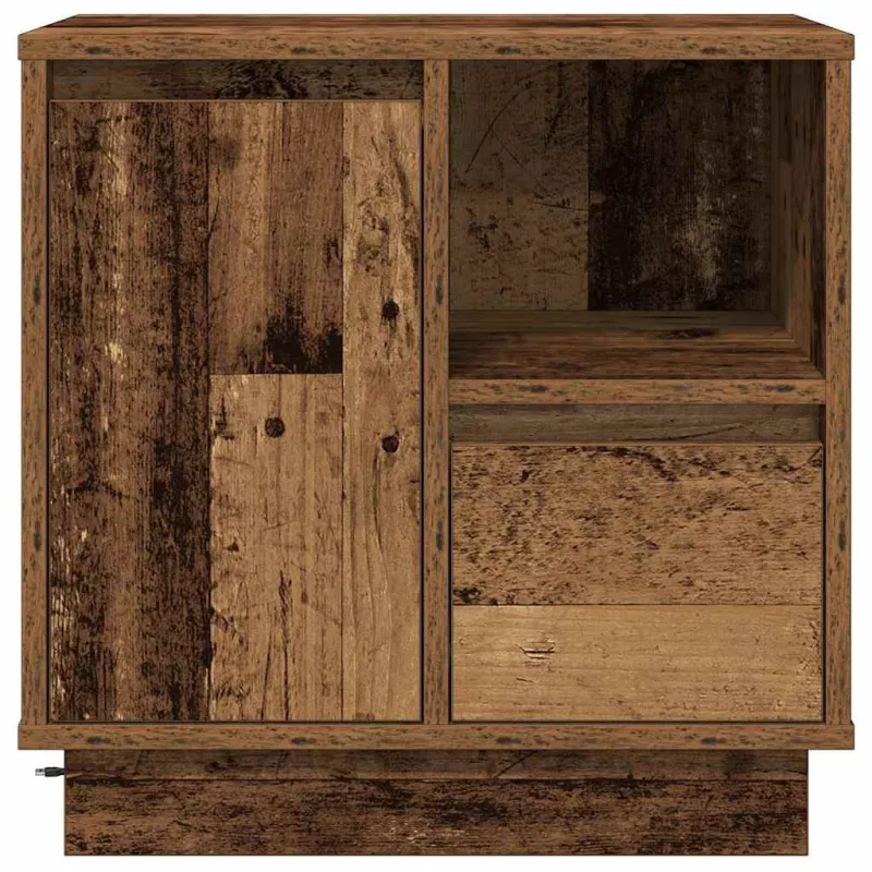 Šalia lovos spintelė 2 pcs Senas medis 50 x 34,5 x 50 cm