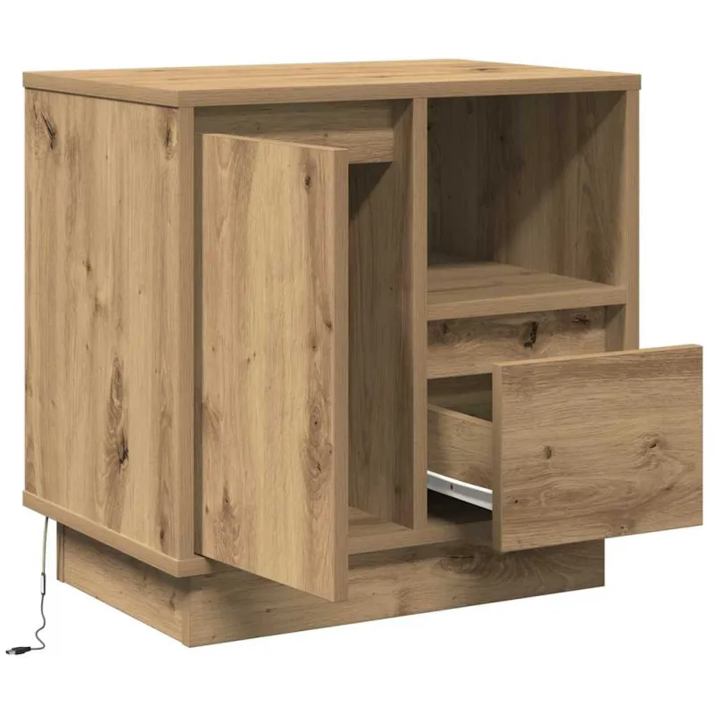 Šalia lovos spintelė 2 pcs Amatininkų ąžuolas 50 x 34,5 x 50 cm