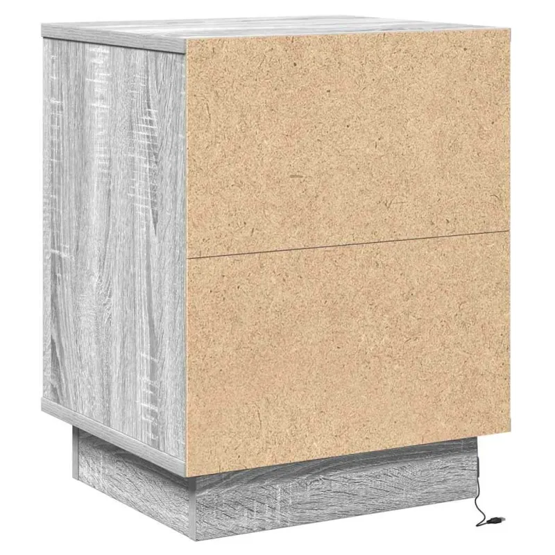 Šalia lovos spintelė 2 pcs Pilka 39 x 34,5 x 50 cm