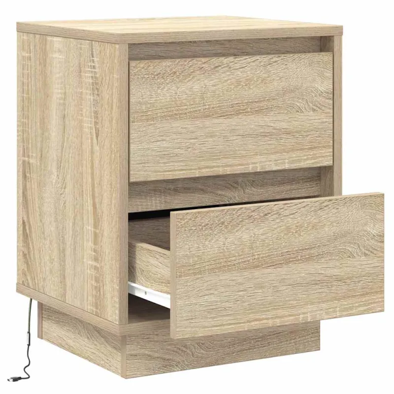 Šalia lovos spintelė 2 pcs Sonoma ąžuolas 39 x 34,5 x 50 cm