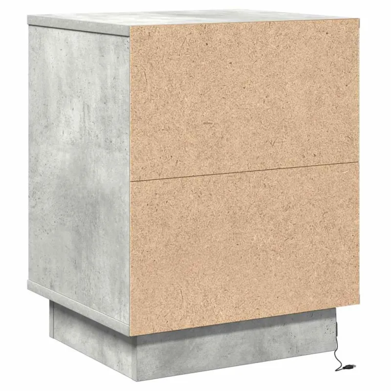 Šalia lovos spintelė 2 pcs Betono pilka 39 x 34,5 x 50 cm
