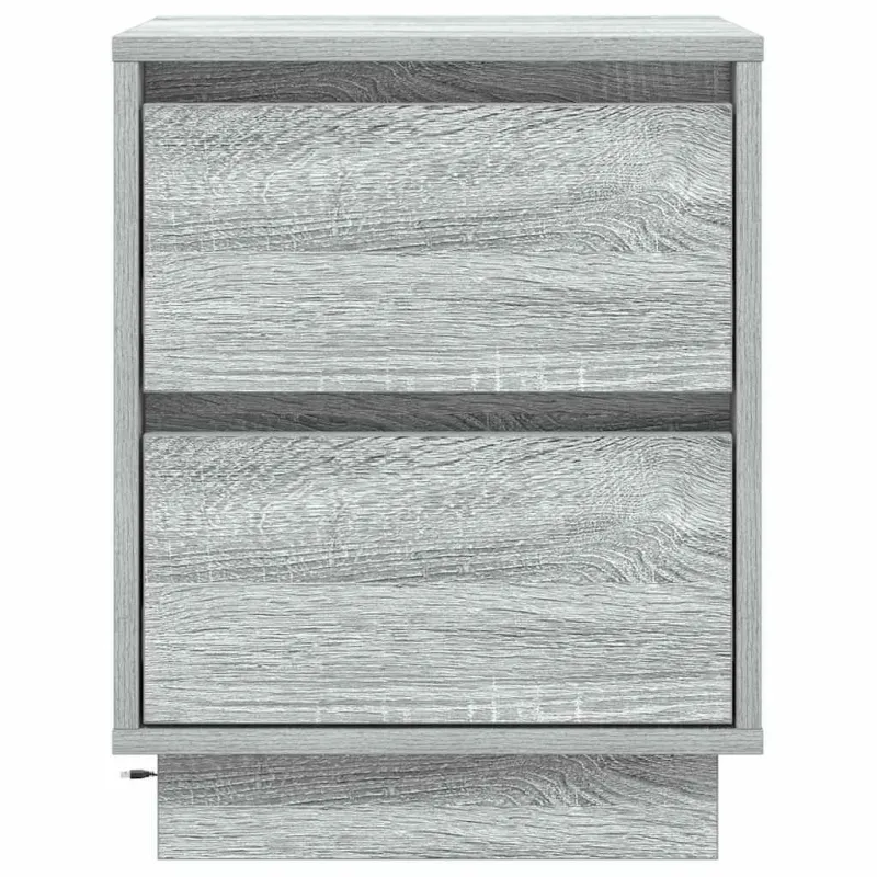 Šalia lovos spintelė su stalčių 2 pcs Pilka 39 x 34,5 x 50 cm