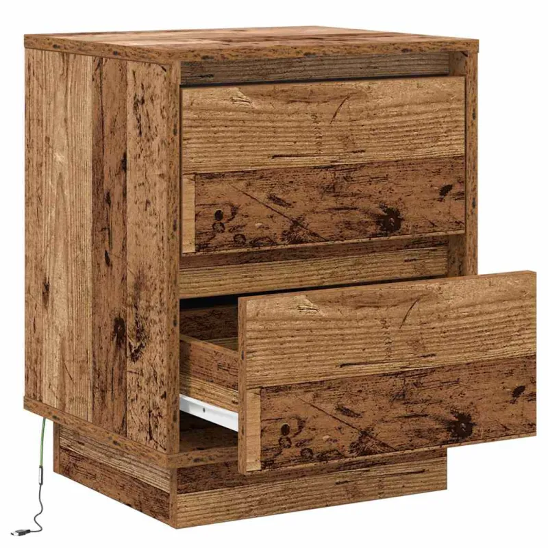 Šalia lovos spintelė 2 pcs Senas medis 39 x 34,5 x 50 cm