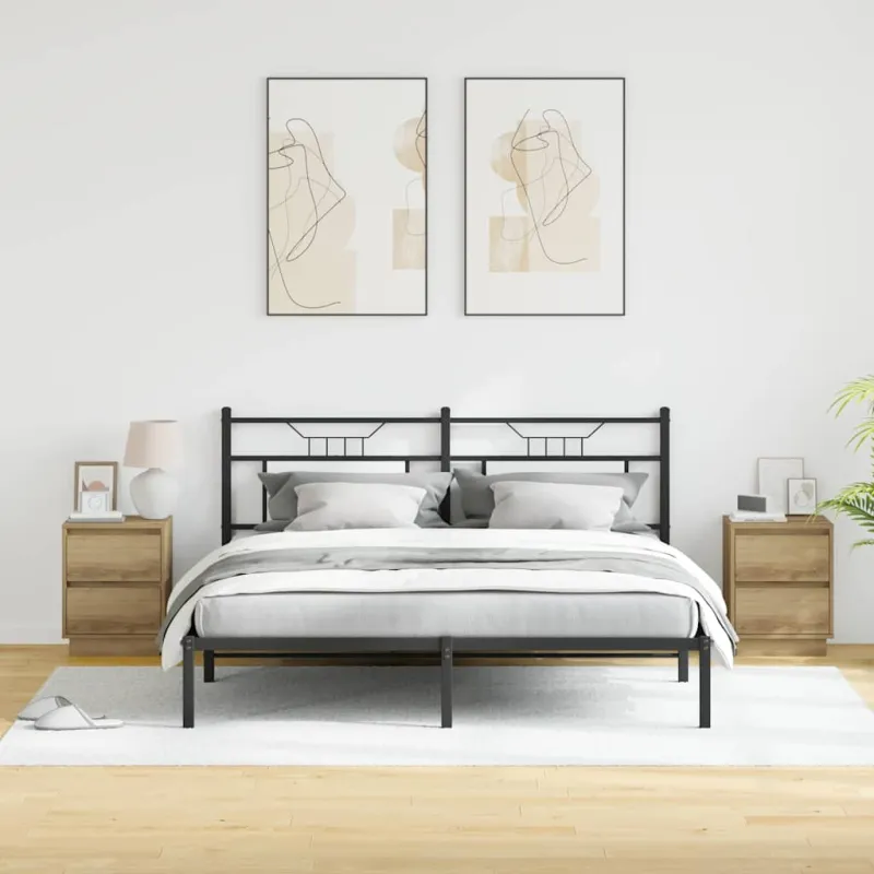 Šalia lovos spintelė 2 pcs Amatininkų ąžuolas 39 x 34,5 x 50 cm