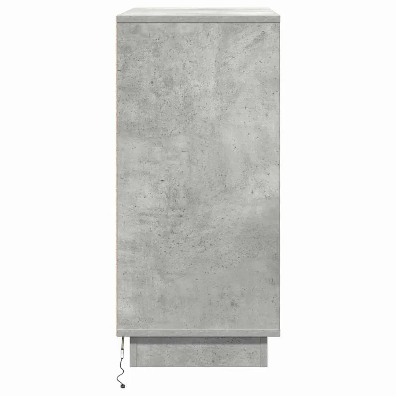 Šalia lovos spintelė su stalčių Betono pilka 71 x 34,5 x 75 cm