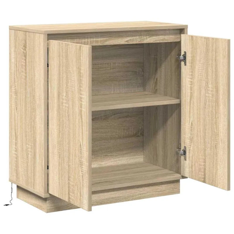 LED Bufetas Sonoma ąžuolas 71 x 34,5 x 75 cm Apdirbta mediena