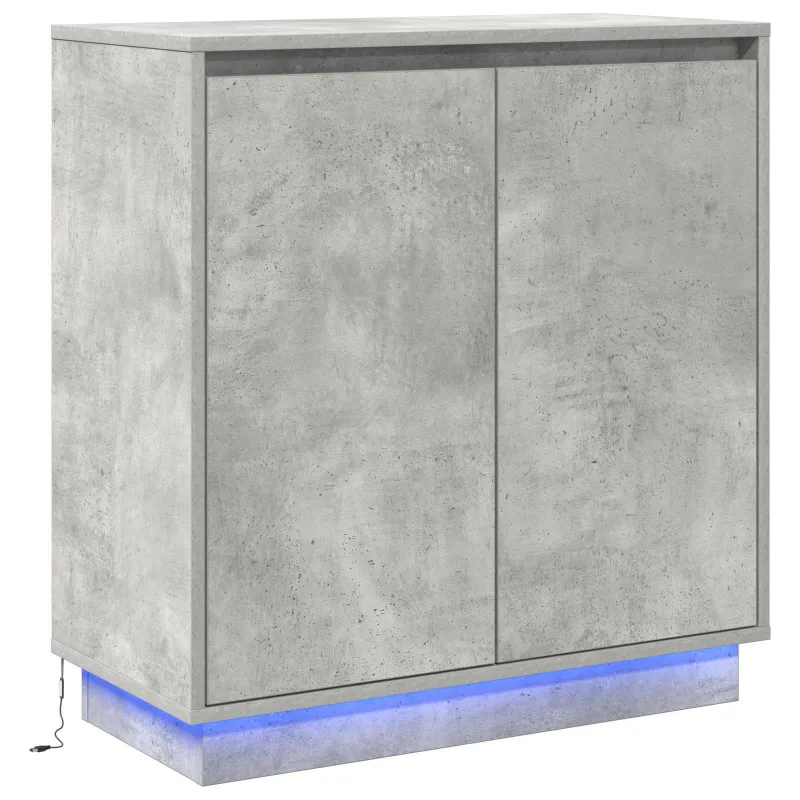 LED Bufetas Betono pilka 71 x 34,5 x 75 cm Apdirbta mediena