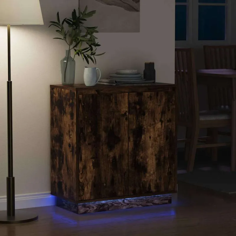 LED Bufetas Dūminio ąžuolo 71 x 34,5 x 75 cm Apdirbta mediena