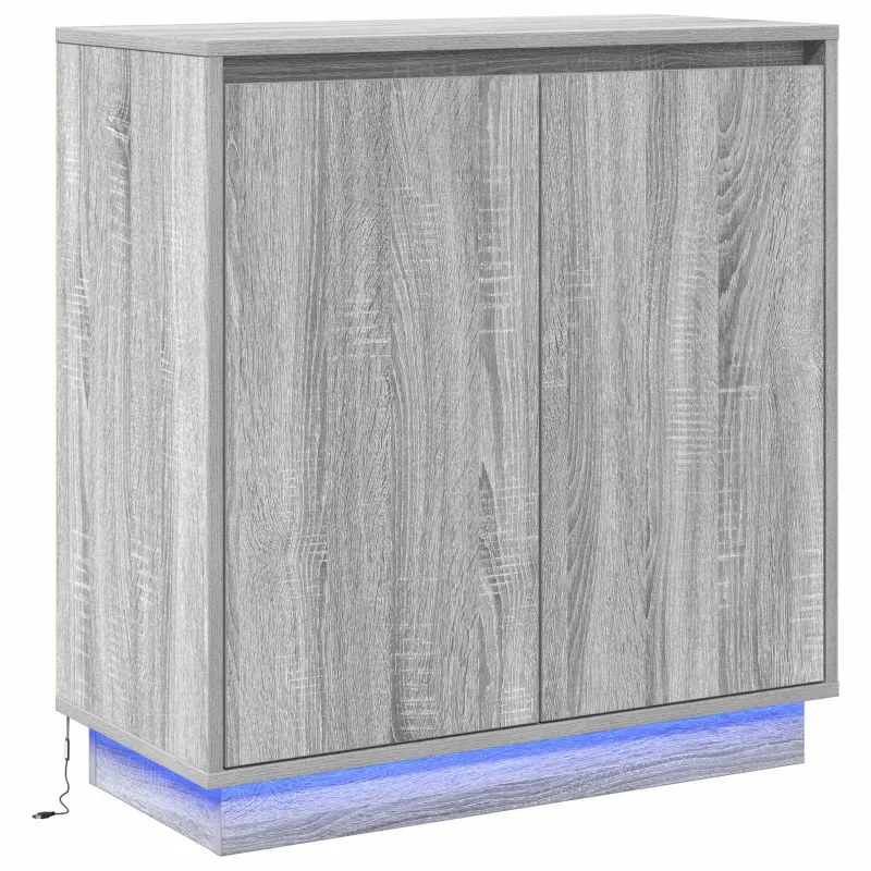 LED Bufetas Pilka sonoma ąžuolo 71 x 34,5 x 75 cm