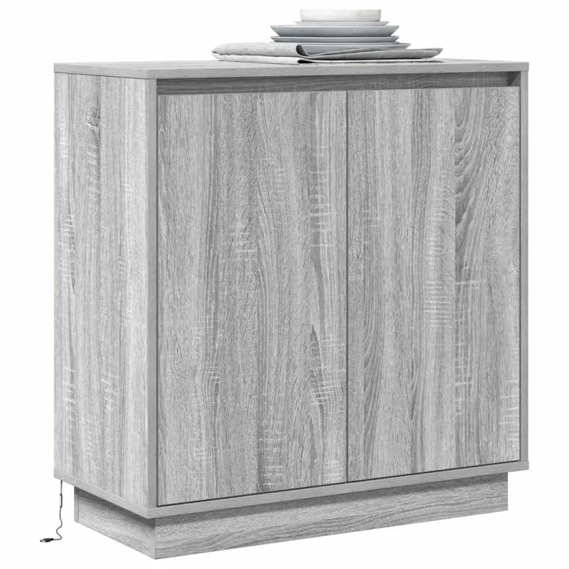 LED Bufetas Pilka sonoma ąžuolo 71 x 34,5 x 75 cm