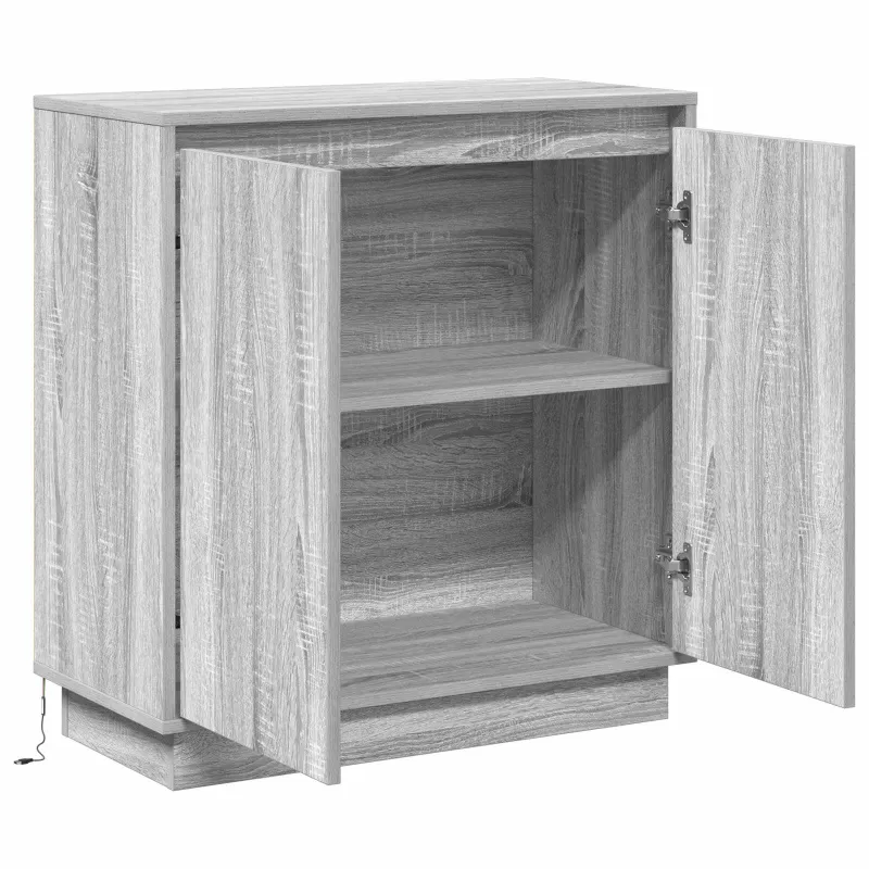 LED Bufetas Pilka sonoma ąžuolo 71 x 34,5 x 75 cm