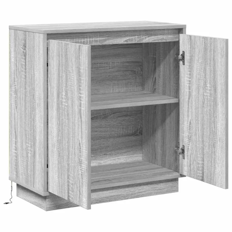 LED Bufetas Pilka sonoma ąžuolo 71 x 34,5 x 75 cm