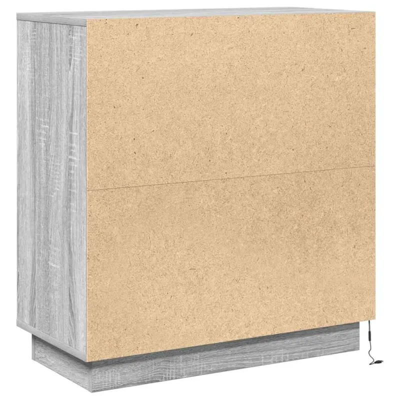 LED Bufetas Pilka sonoma ąžuolo 71 x 34,5 x 75 cm