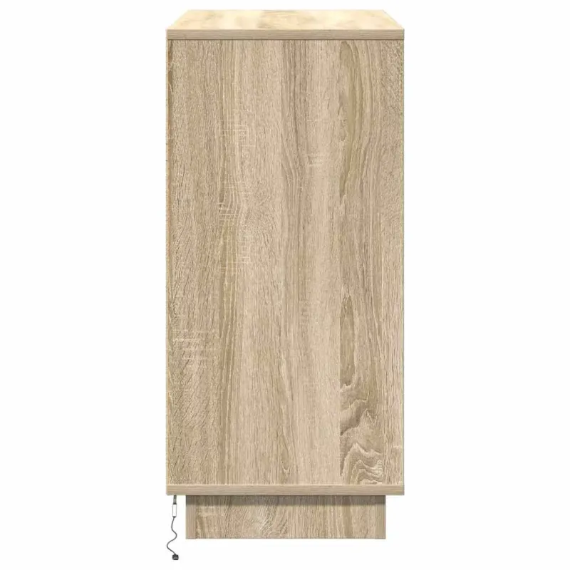LED Bufetas Sonoma ąžuolas 71 x 34,5 x 75 cm Apdirbta mediena