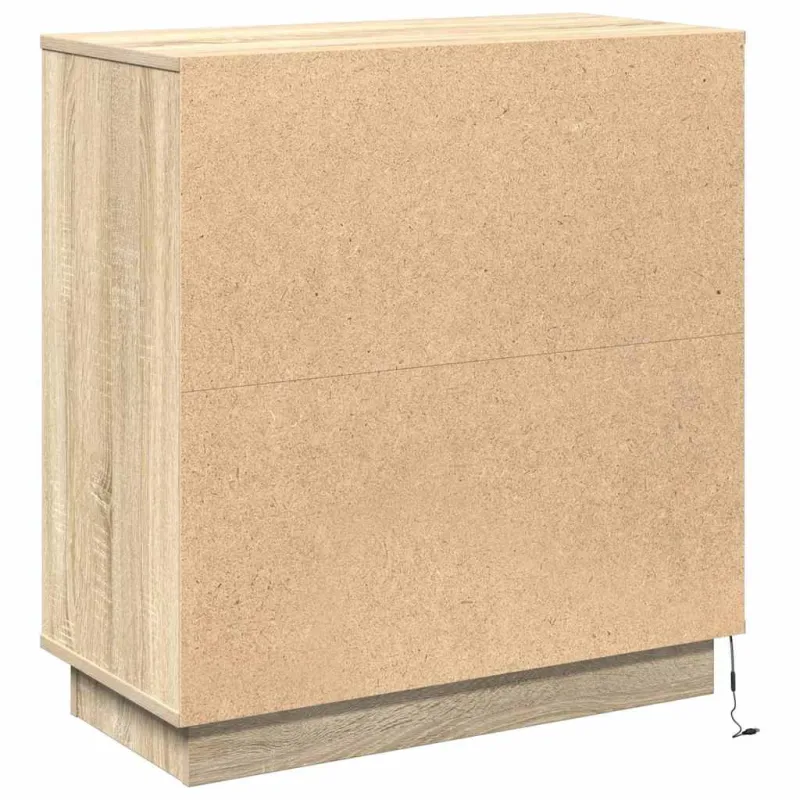 LED Bufetas Sonoma ąžuolas 71 x 34,5 x 75 cm Apdirbta mediena