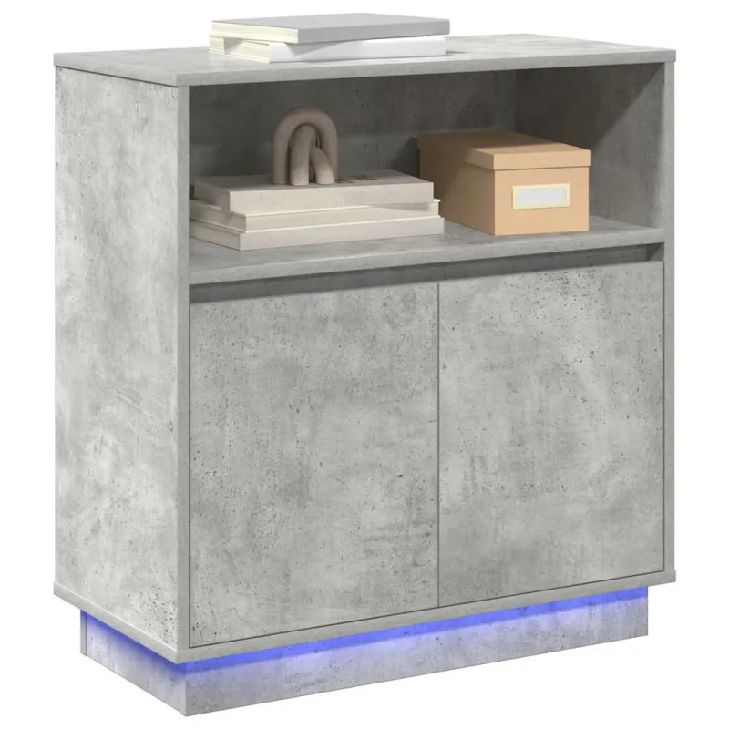 LED Bufetas Betono pilka 71 x 34,5 x 75 cm Apdirbta mediena