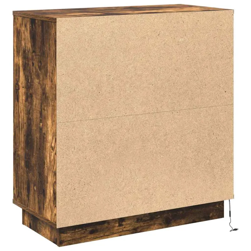 LED Bufetas Rūkyta ąžuolas 71 x 34,5 x 75 cm Apdirbta mediena