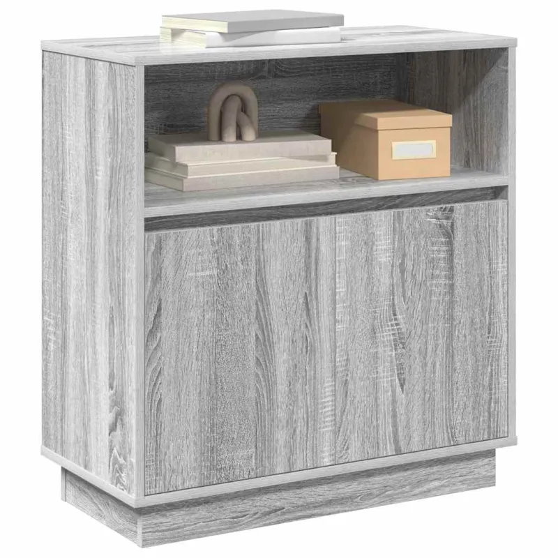 LED Bufetas Pilkas Sonoma 71 x 34,5 x 75 cm Apdirbta mediena