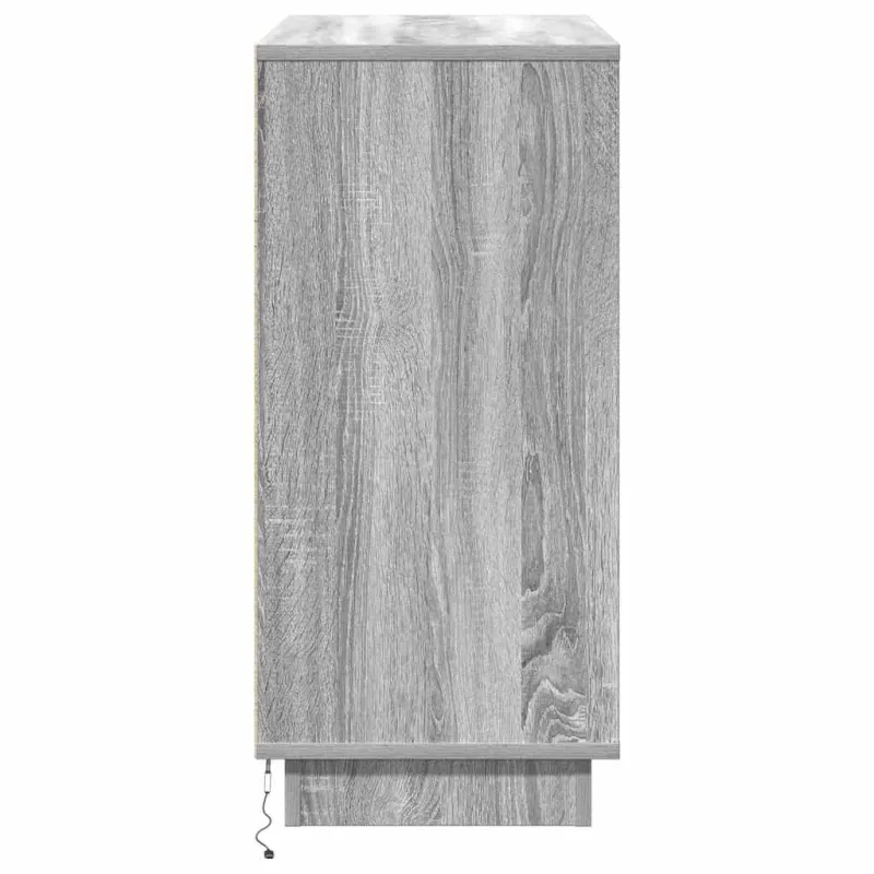 LED Bufetas Pilkas Sonoma 71 x 34,5 x 75 cm Apdirbta mediena