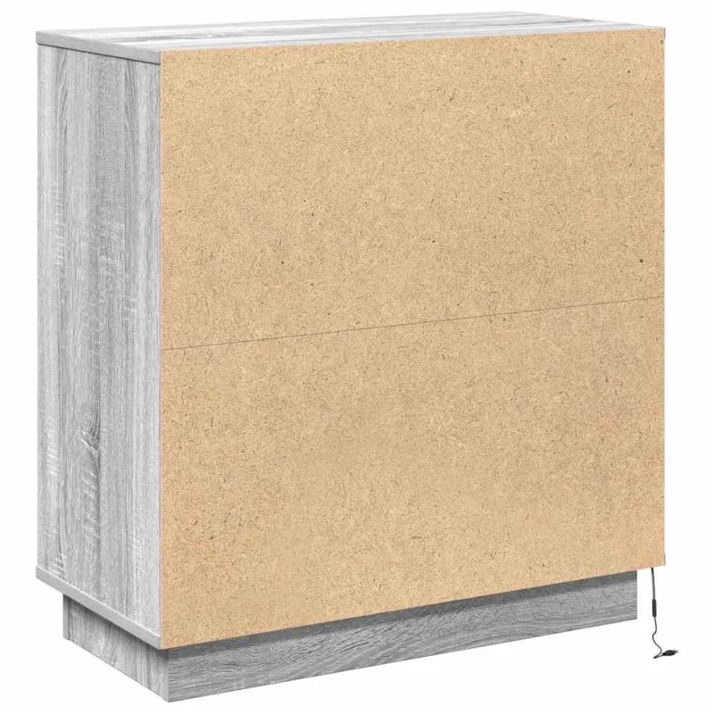 LED Bufetas Pilkas Sonoma 71 x 34,5 x 75 cm Apdirbta mediena