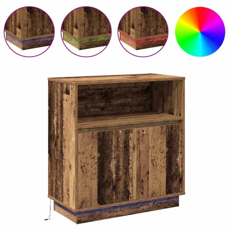 LED Bufetas Senas medis 71 x 34,5 x 75 cm Apdirbta mediena