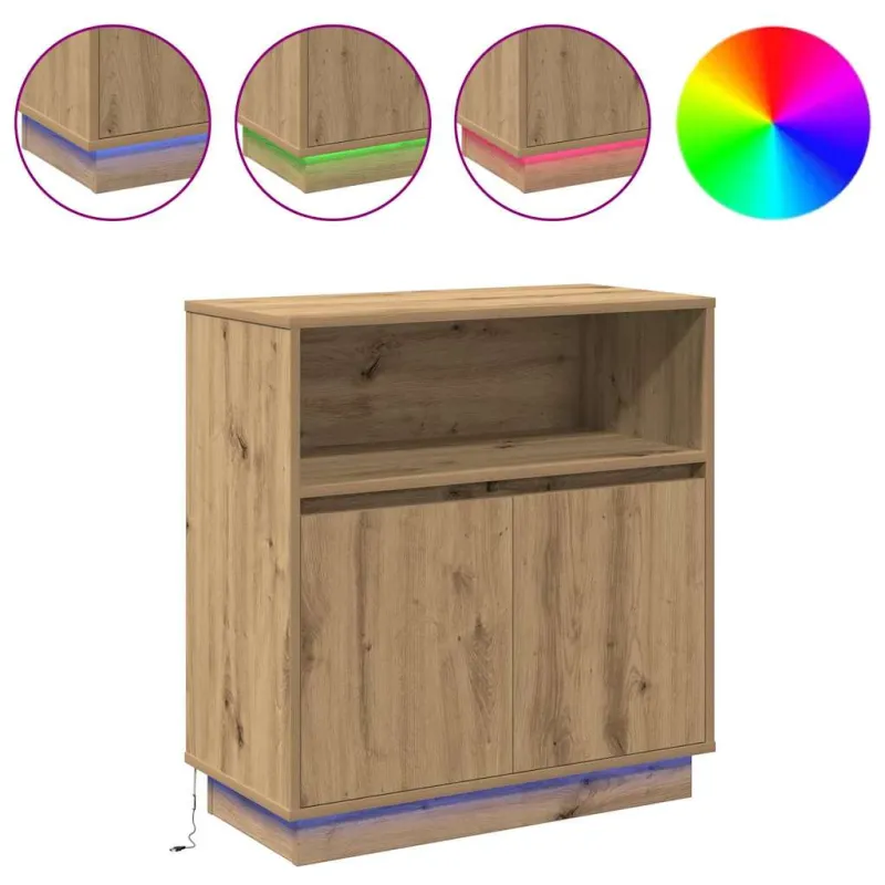 LED Bufetas Amatininkų ąžuolas 71 x 34,5 x 75 cm