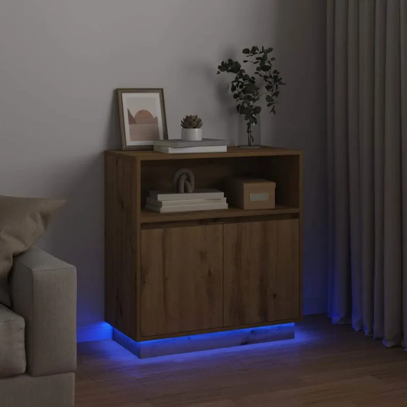 LED Bufetas Amatininkų ąžuolas 71 x 34,5 x 75 cm
