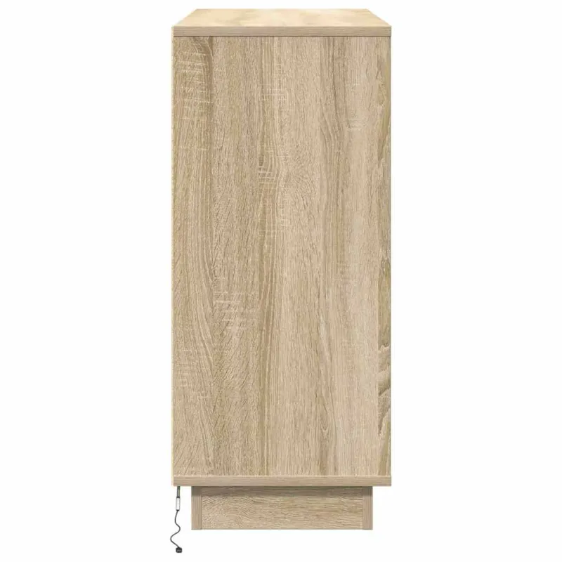 LED Bufetas Sonoma ąžuolas 90 x 32 x 75 cm Apdirbta mediena