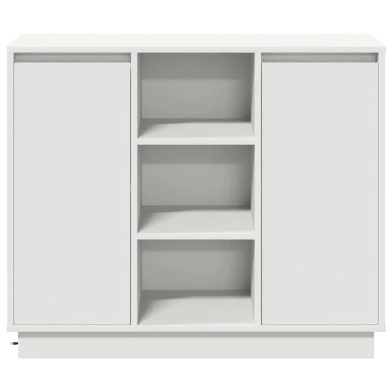 LED Bufetas Balta 90 x 32 x 75 cm Apdirbta mediena