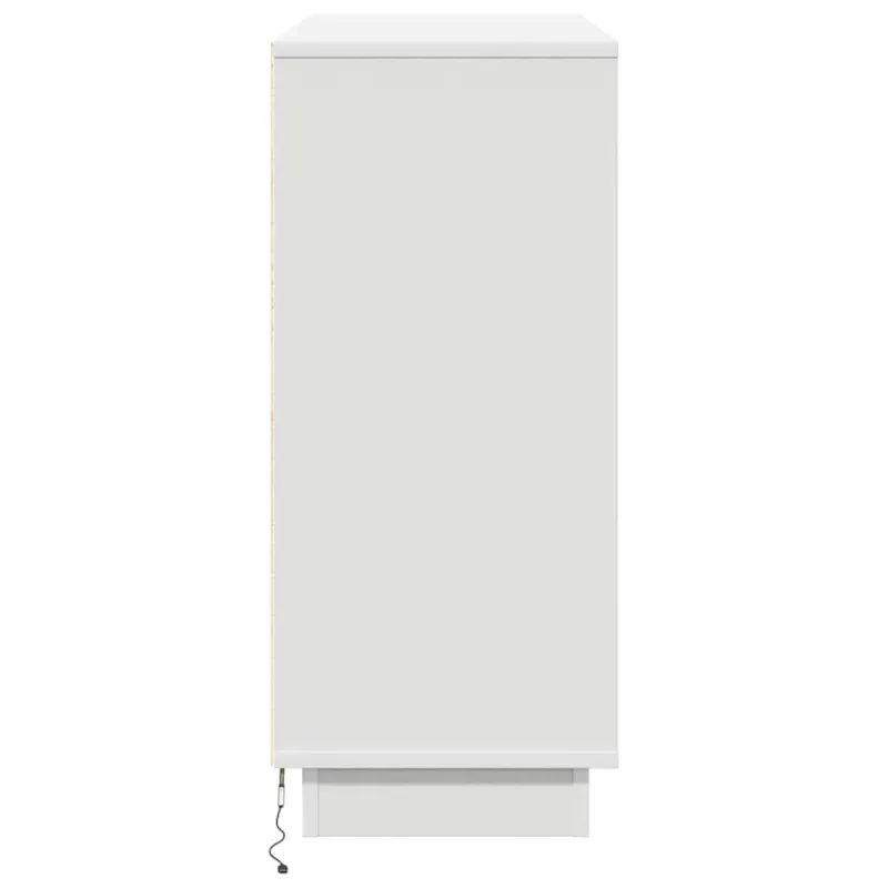 LED Bufetas Balta 90 x 32 x 75 cm Apdirbta mediena