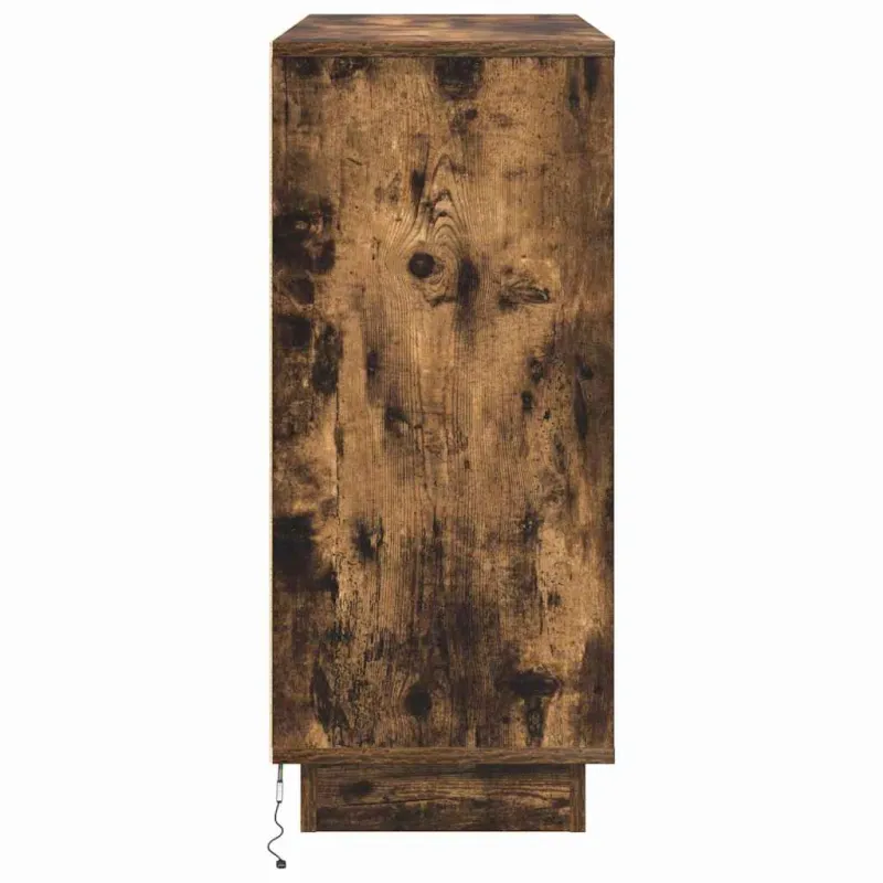 LED Bufetas Rūkyta ąžuolas 90 x 32 x 75 cm Apdirbta mediena
