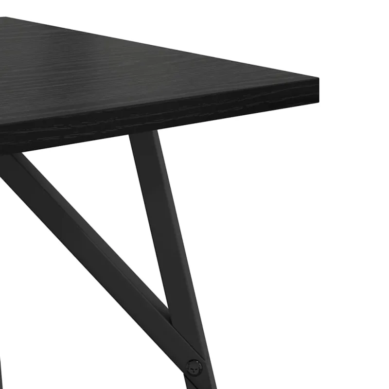 Šoninių staliukų komplektas 2 pcs Juodas ąžuolas