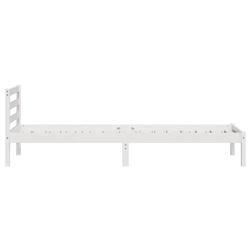 Lovos rėmas Balta 215,5 x 85,5 x 69,5 cm Kietas pušies medis