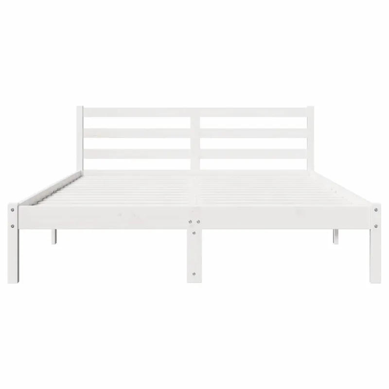 Lovos rėmas Balta 215,5 x 145,5 x 69,5 cm Kietas pušies medis