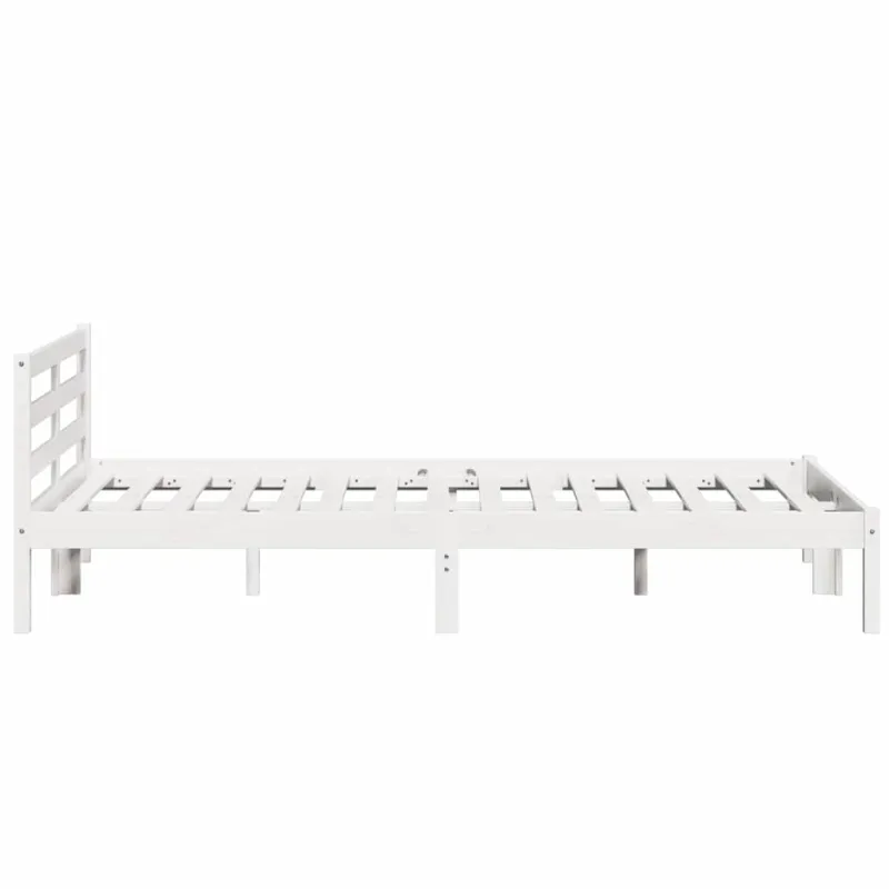 Lovos rėmas Balta 215,5 x 165,5 x 69,5 cm Kietas pušies medis