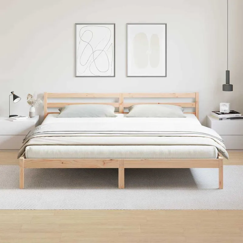 Lovos rėmas Ruda 215,5 x 185,5 x 69,5 cm Kietas pušies medis