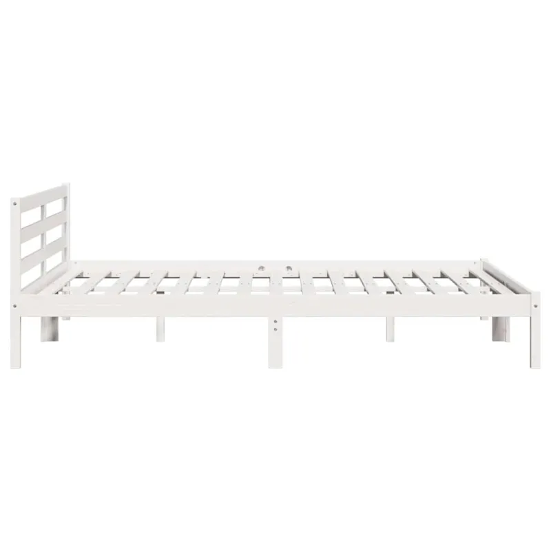 Lovos rėmas Balta 215,5 x 185,5 x 69,5 cm Kietas pušies medis