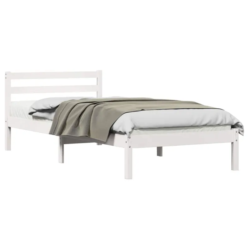 Lovos rėmas Balta 225,5 x 85,5 x 69,5 cm Kietas pušies medis