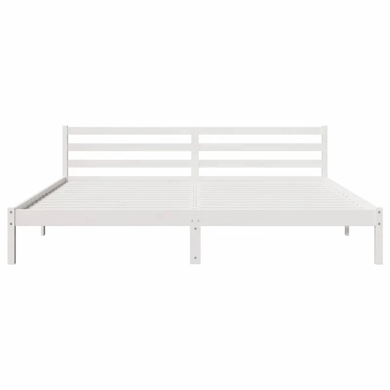 Lovos rėmas Balta 225,5 x 185,5 x 69,5 cm Kietas pušies medis
