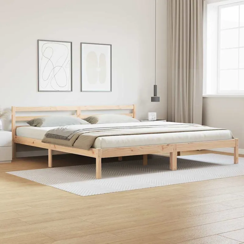 Lovos rėmas Ruda 225,5 x 205,5 x 69,5 cm Kietas pušies medis