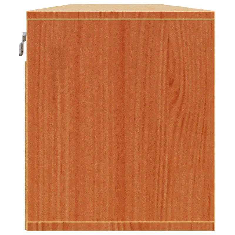 Sieninė spintelė su lentyna 2 pcs Vaško ruda 80 x 30 x 35 cm
