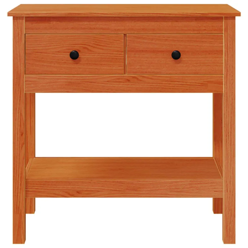 Konsolinis stalas su stalčių Vaško ruda 75 x 35 x 75 cm