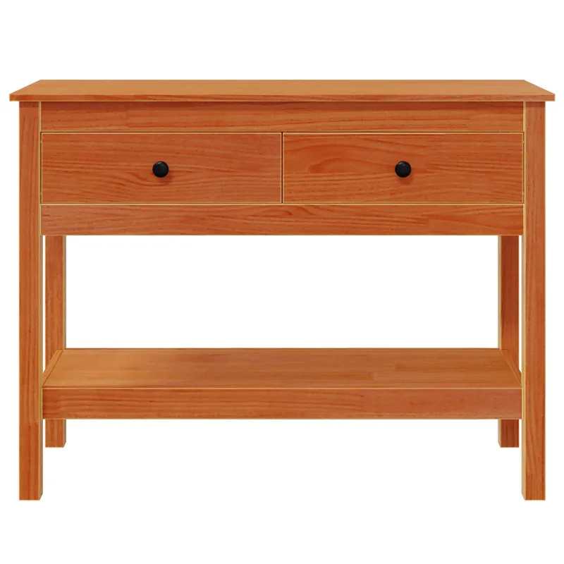 Konsolinis stalas su stalčių Vaško ruda 100 x 35 x 75 cm