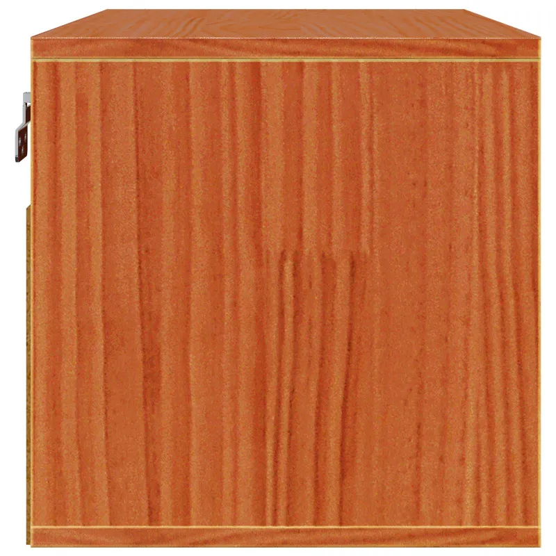 Sieninė spintelė su lentyna 2 pcs Vaško ruda 60 x 30 x 30 cm