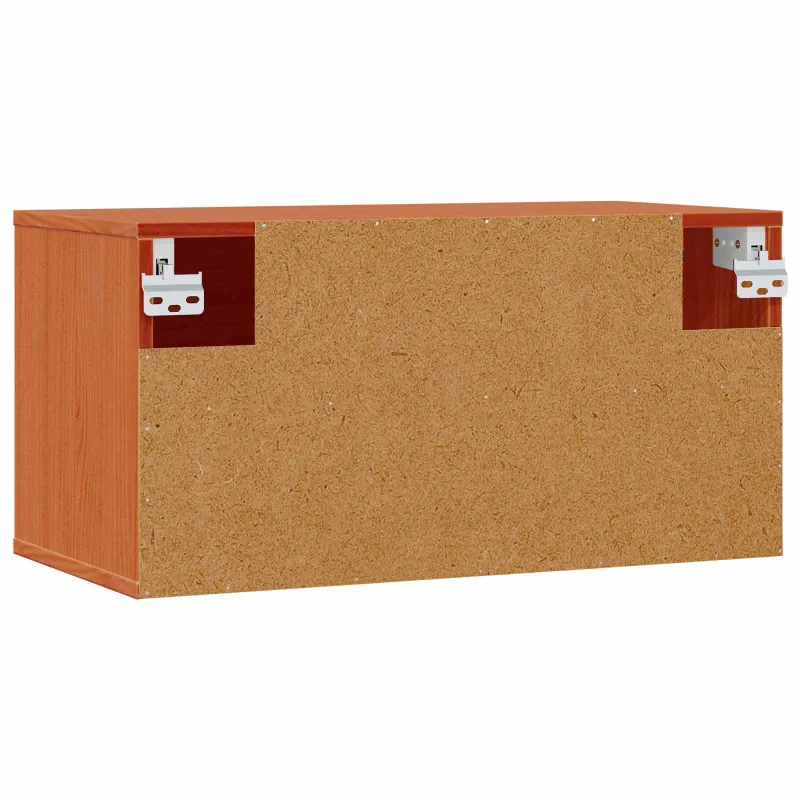 Sieninė spintelė su lentyna 2 pcs Vaško ruda 60 x 30 x 30 cm