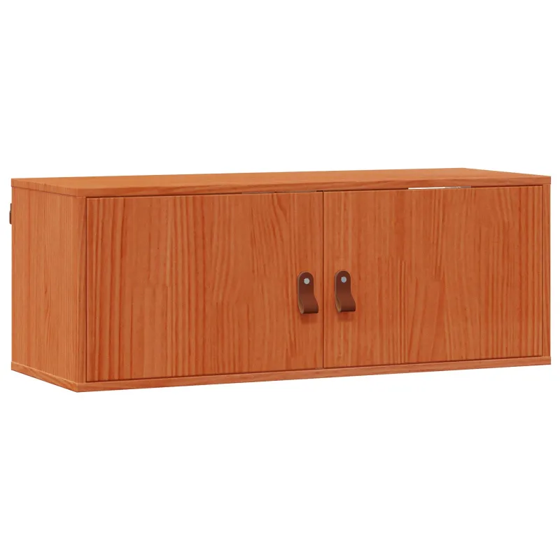 Sieninė spintelė su lentyna 2 pcs Vaško ruda 80 x 30 x 30 cm