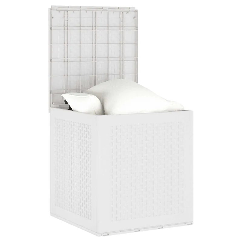 Saugojimo dėžė su saugykla Balta 55 x 53 x 57 cm Polipropilenas
