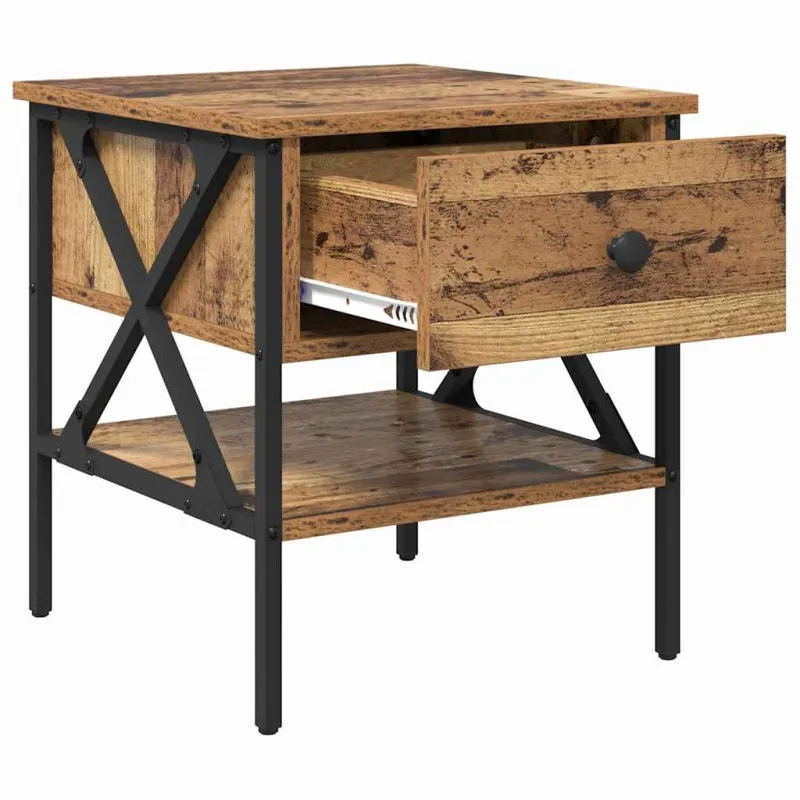 Naktinis staliukas 2 pcs Sena mediena 40 x 42 x 45 cm