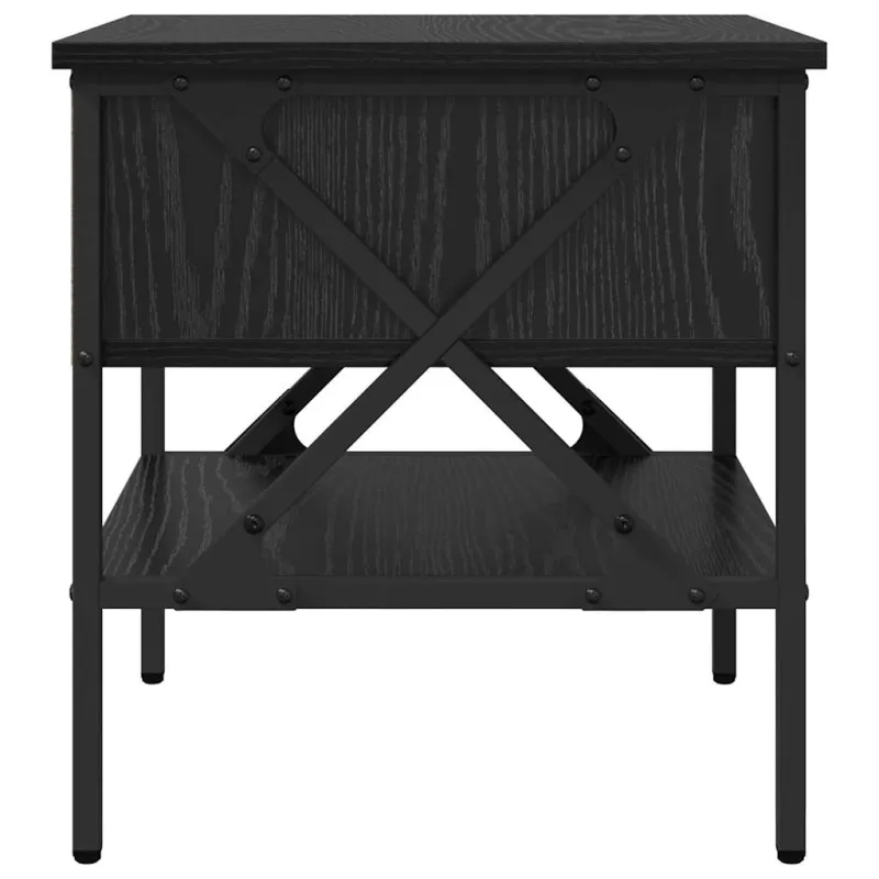 Naktinis staliukas 2 pcs juoda ąžuolo 40 x 42 x 45 cm